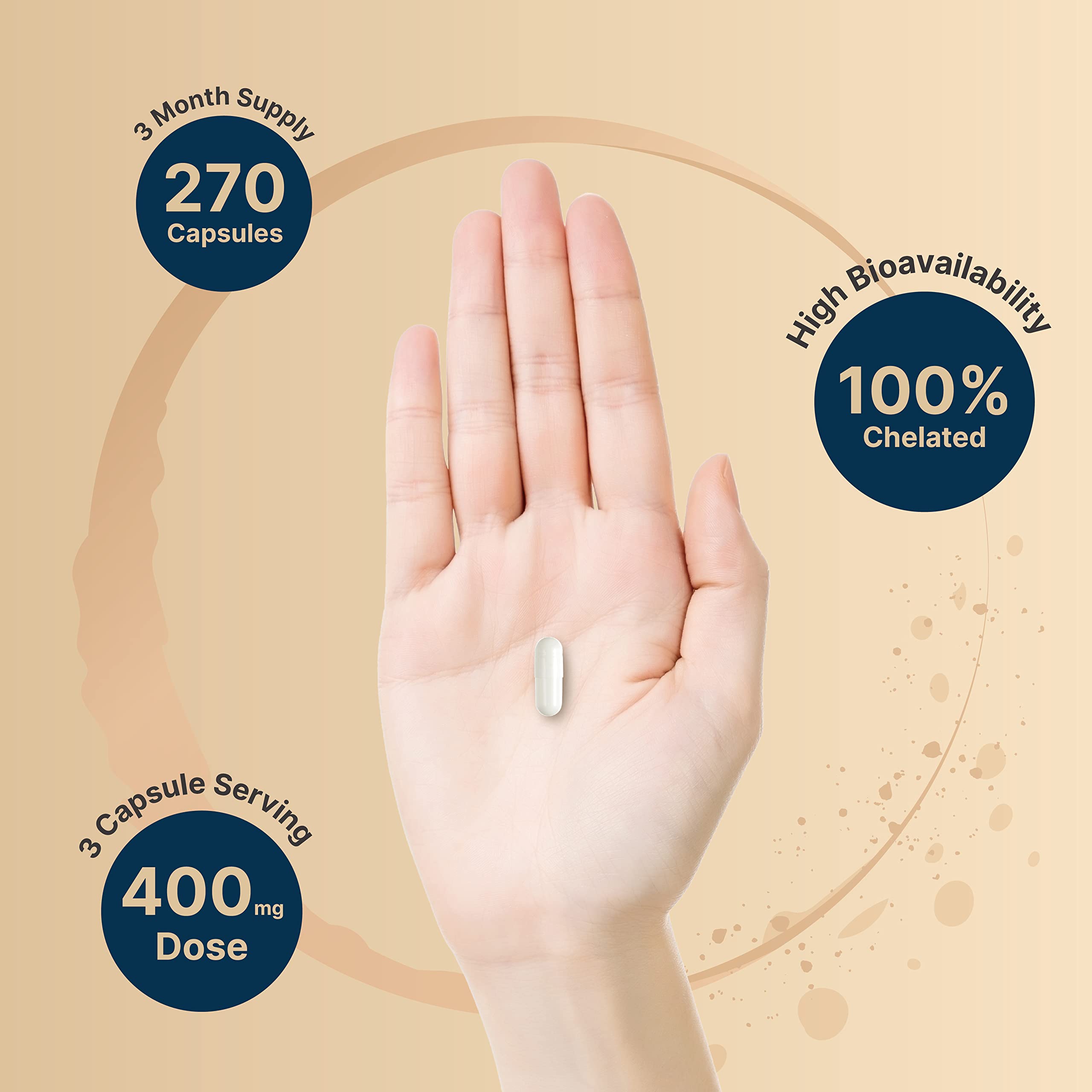 NatureBell capsule beside a ruler showing actual size for easy dosing reference