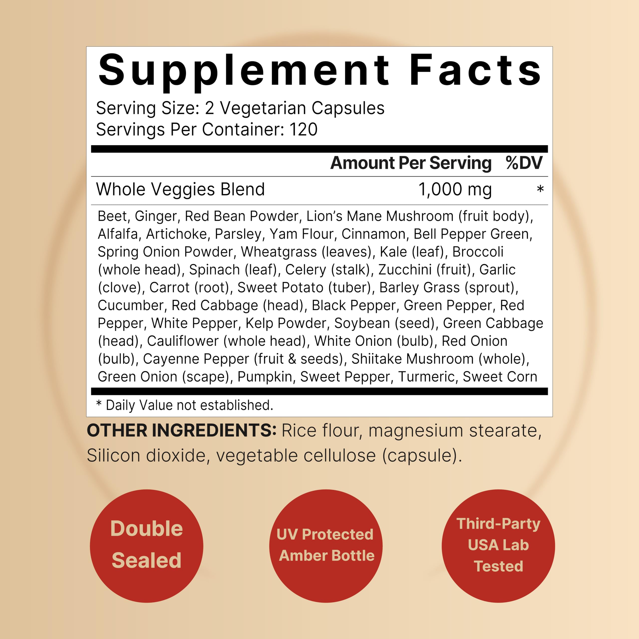 NatureBell vegetable blend powder on a spoon showing green and root vegetable powders for mineral variety