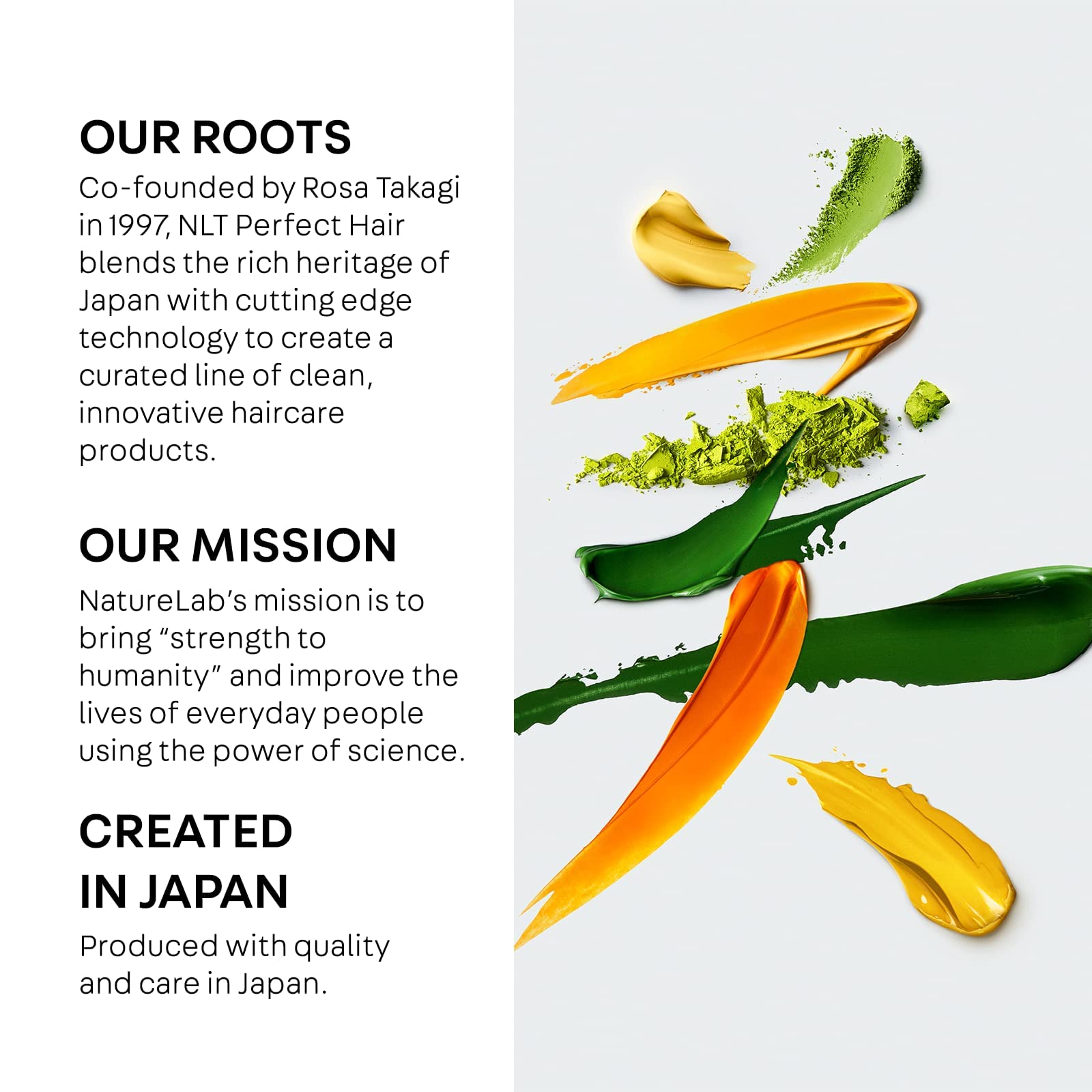 NatureLab.TOKYO before and after hair showing smoother shinier results