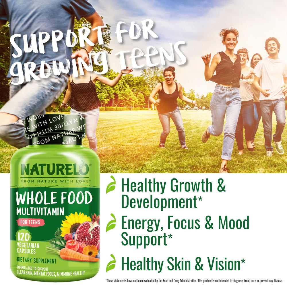 NATURELO organic fruits and vegetables used as whole-food nutrient sources