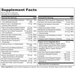 NATURELO product label ingredients list visible for transparency