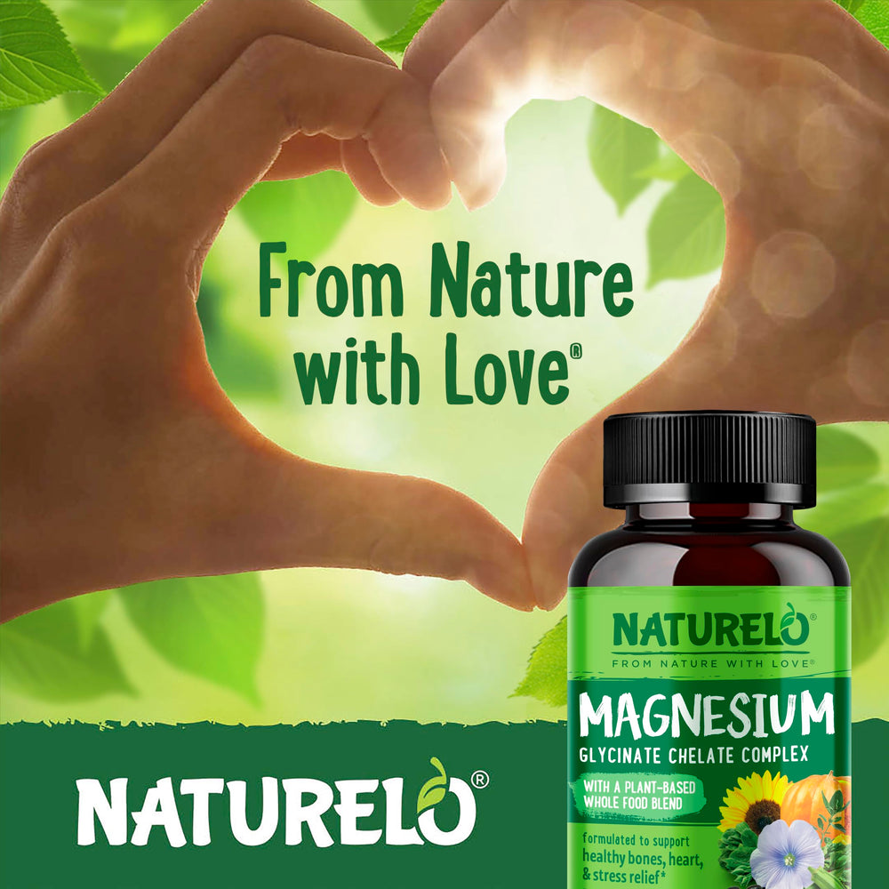 Hand holding NATURELO bottle to show scale and portability for daily use
