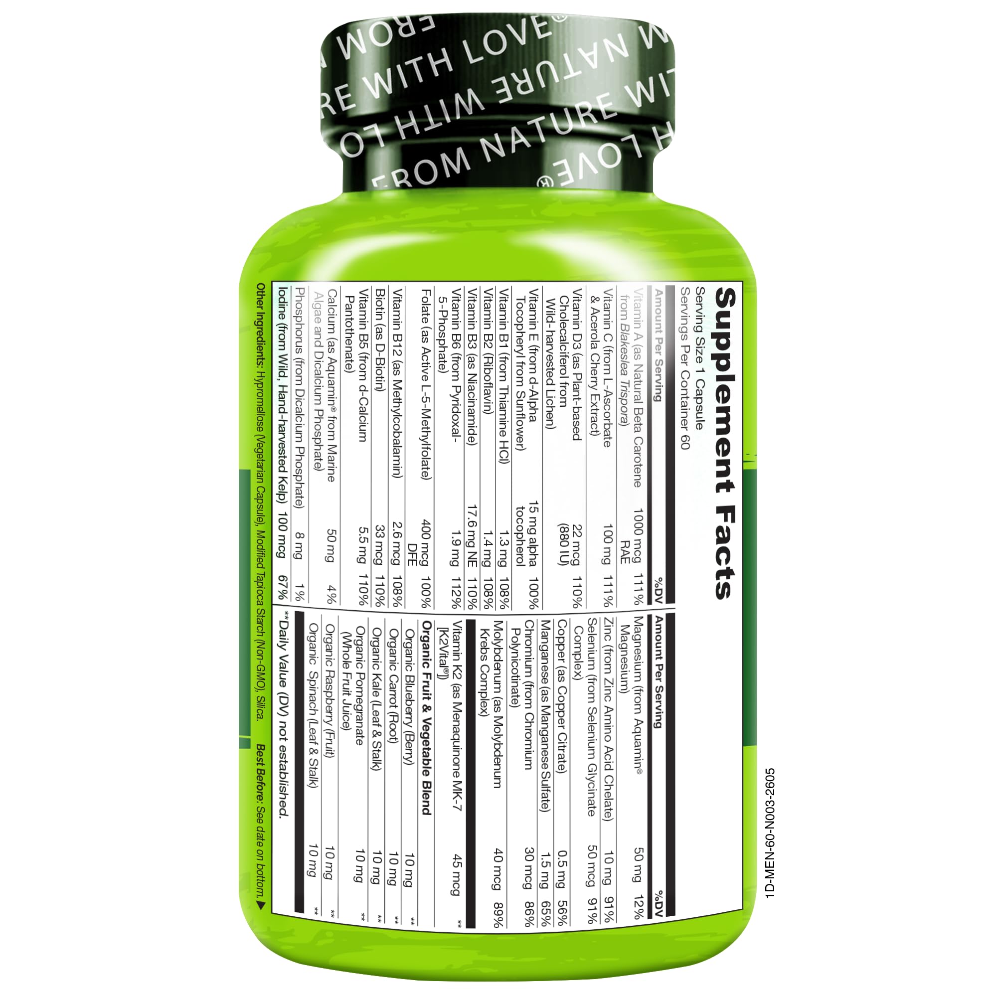 NATURELO capsule in hand demonstrating convenient one-per-day serving