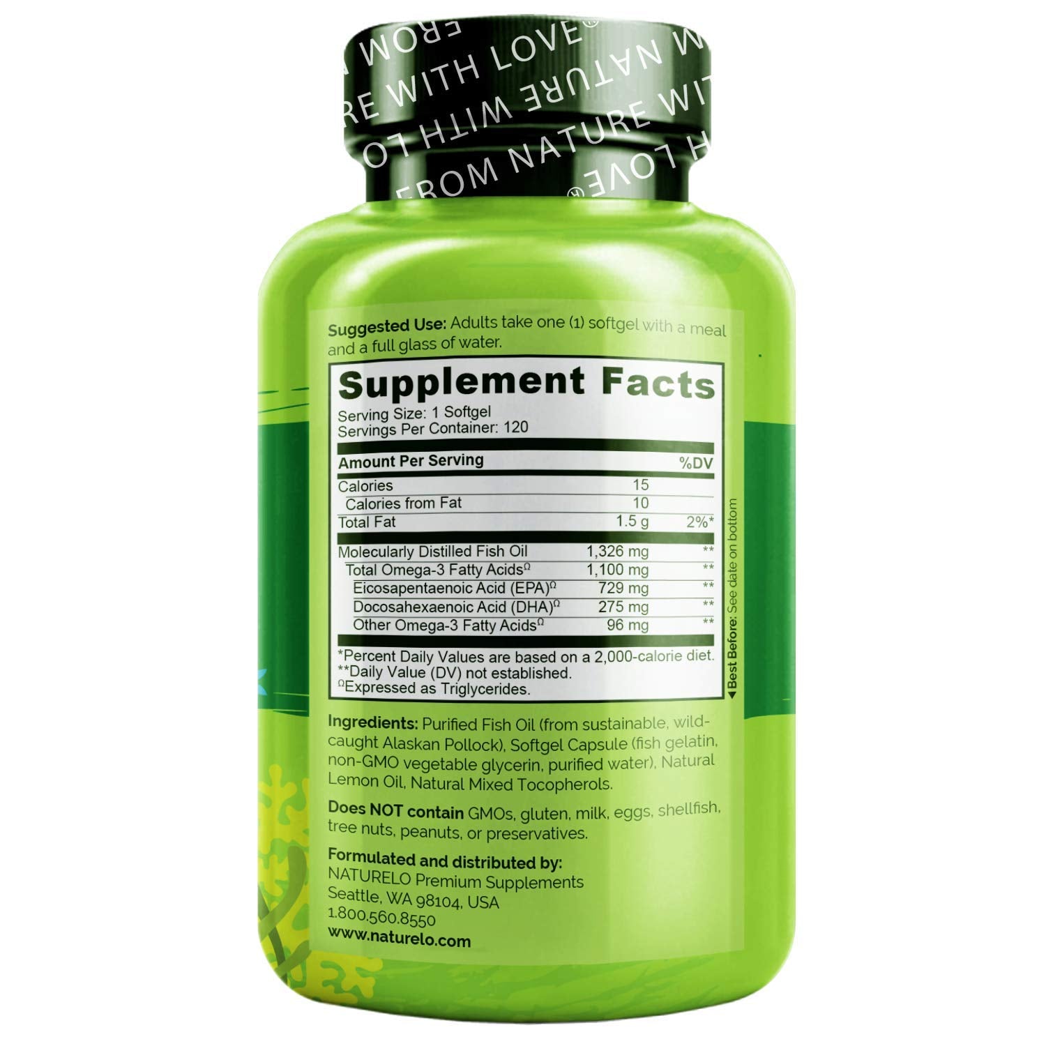 NATURELO softgel cutaway revealing golden triglyceride-form oil for absorption