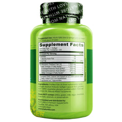 NATURELO softgel cutaway revealing golden triglyceride-form oil for absorption