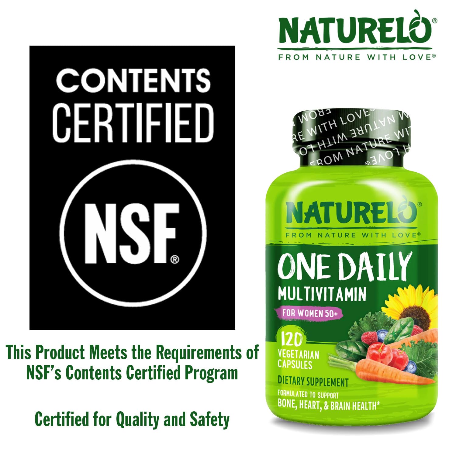 NATURELO tablet in hand demonstrating one-per-day simplicity