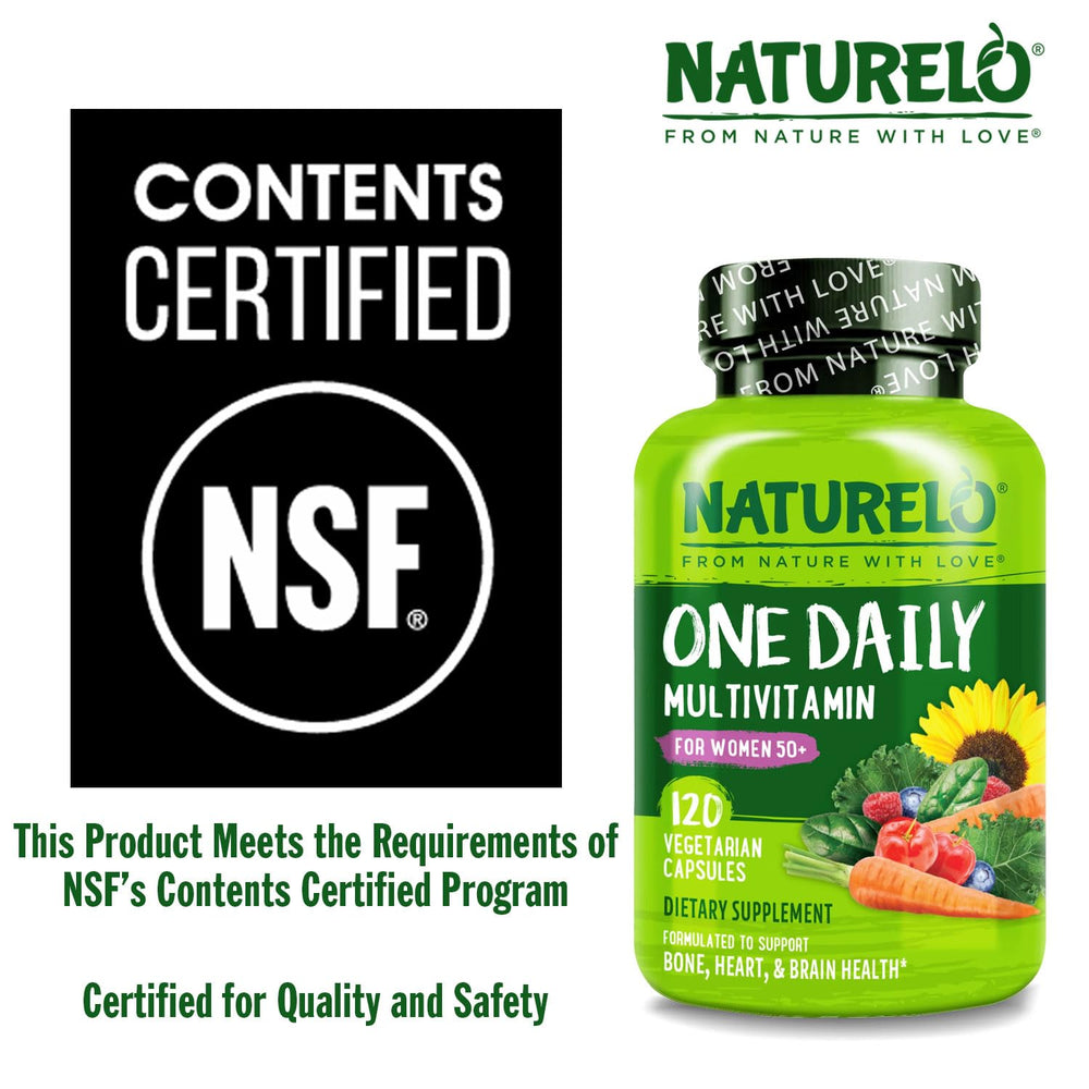 NATURELO tablet in hand demonstrating one-per-day simplicity