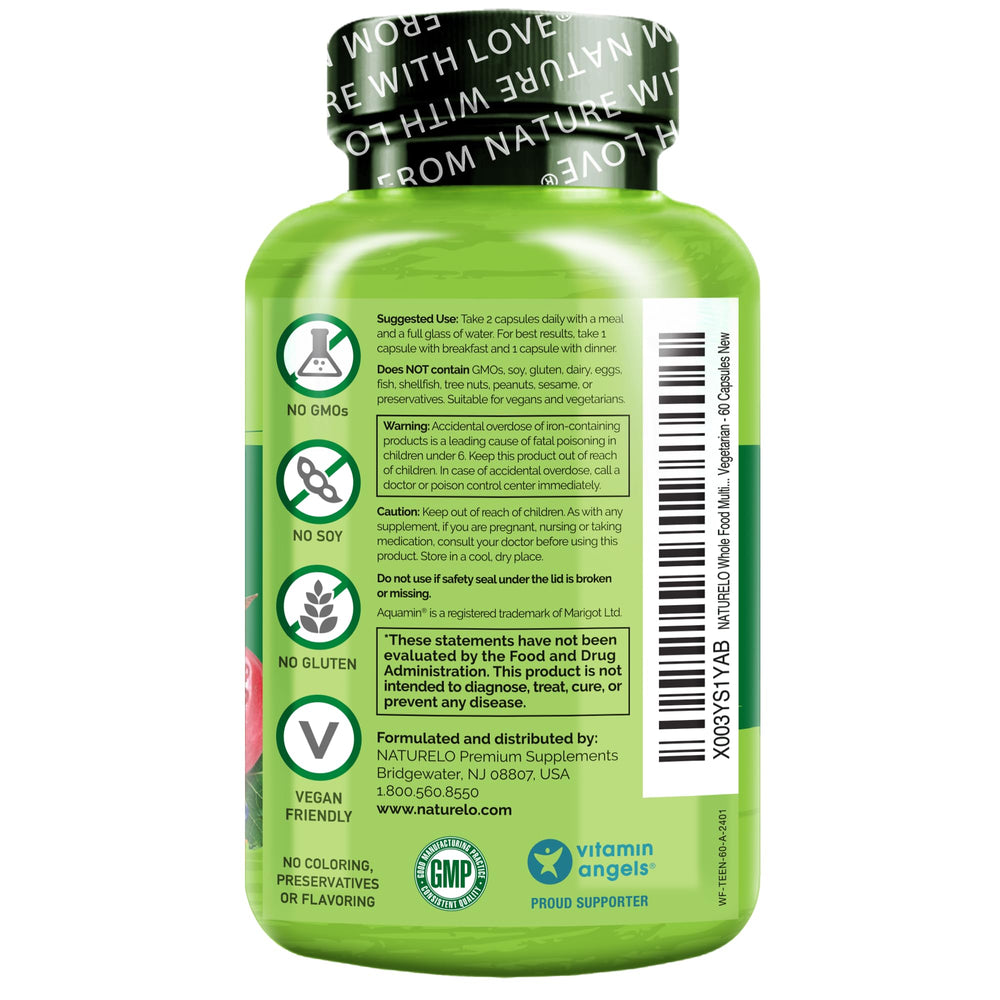 NATURELO multivitamin on picnic table with active teen lifestyle scene