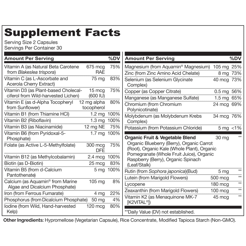 NATURELO capsules spilled showing quantity and capsule design benefit