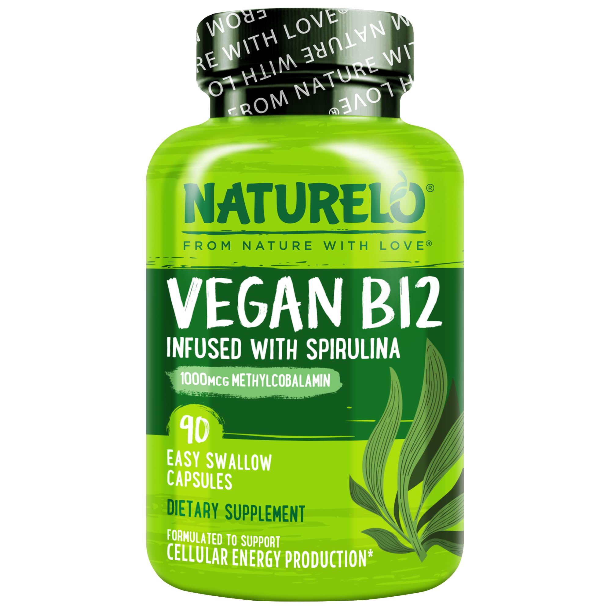 NATURELO front label showing product name and plant-based benefits