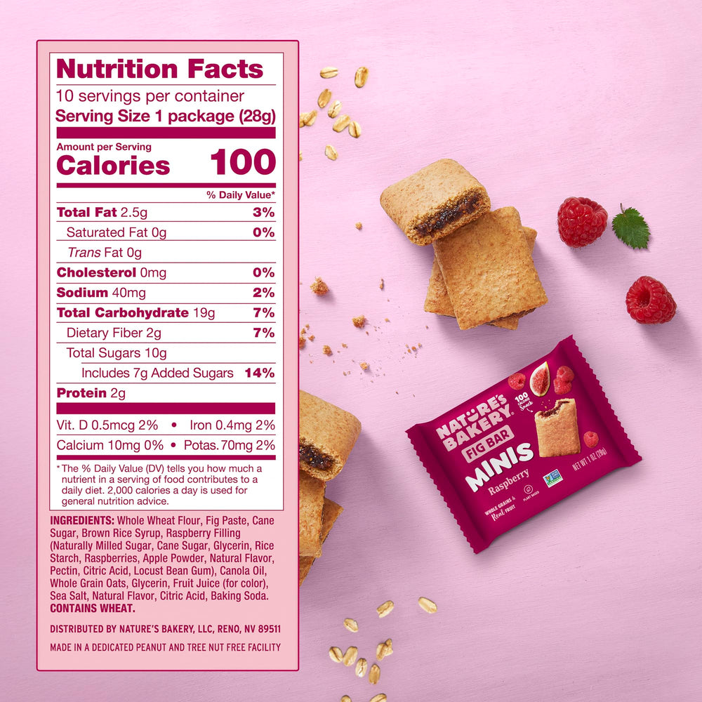 Nature's Bakery individually wrapped mini bar, easy-to-carry single serving