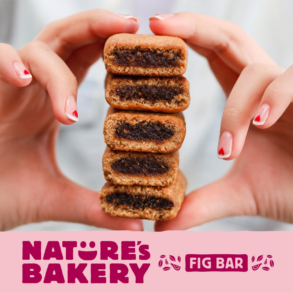 Nature's Bakery mini eaten during coffee break, quick energy boost