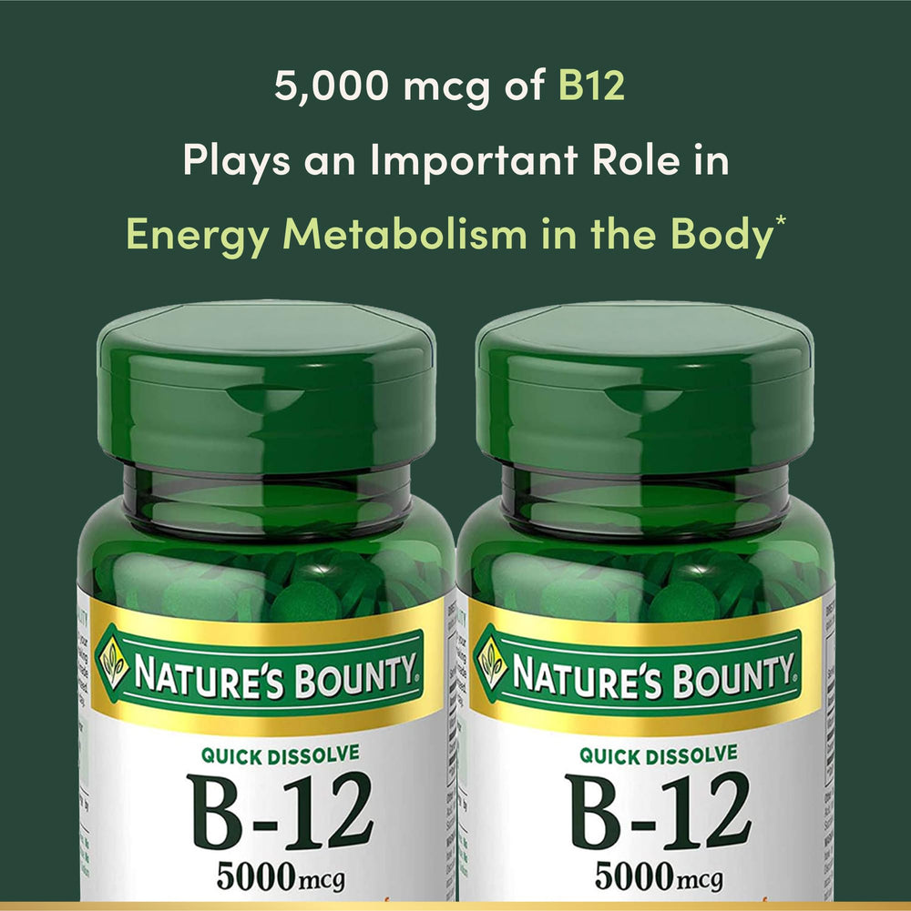 Nature's Bounty tablet dissolving under tongue for quick convenient benefit