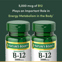 Nature's Bounty tablet dissolving under tongue for quick convenient benefit
