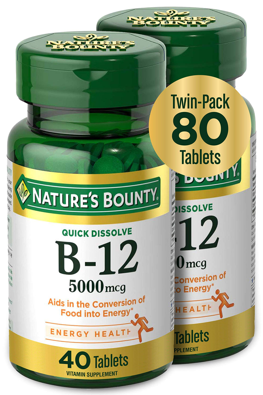 Nature's Bounty front packaging showing bottle and cherry flavor benefit