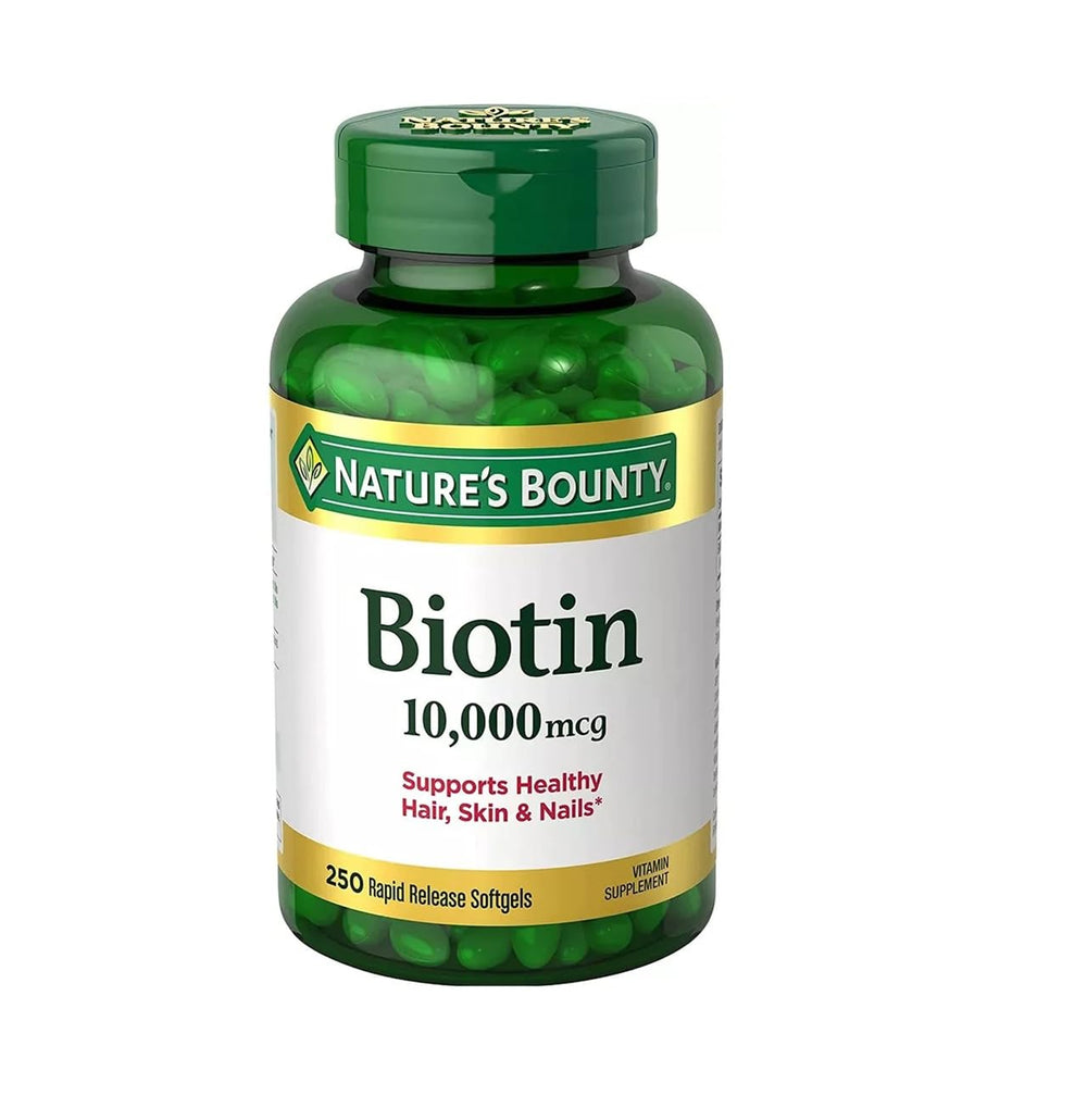 Nature's Bounty front bottle showing label and 250-count for clear product identification and convenience