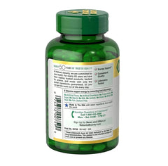 Nature's Bounty softgel close-up highlighting smooth rapid-release softgel for easy swallowing