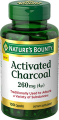 Nature's Bounty front bottle showing label and capsule count, clear storage benefit