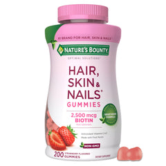 Nature's Bounty front packaging showing product benefits and strawberry flavor