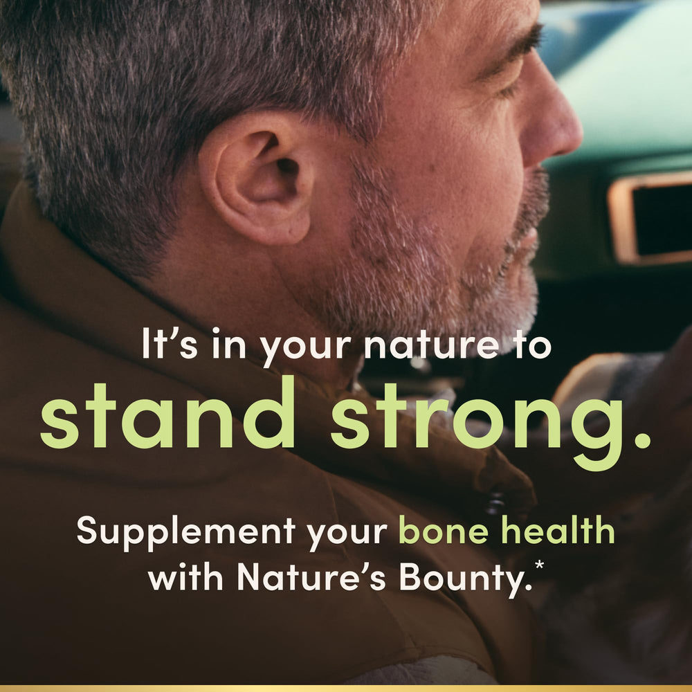 Nature's Bounty label and supplement facts panel displaying ingredients and dosages