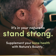 Nature's Bounty label and supplement facts panel displaying ingredients and dosages