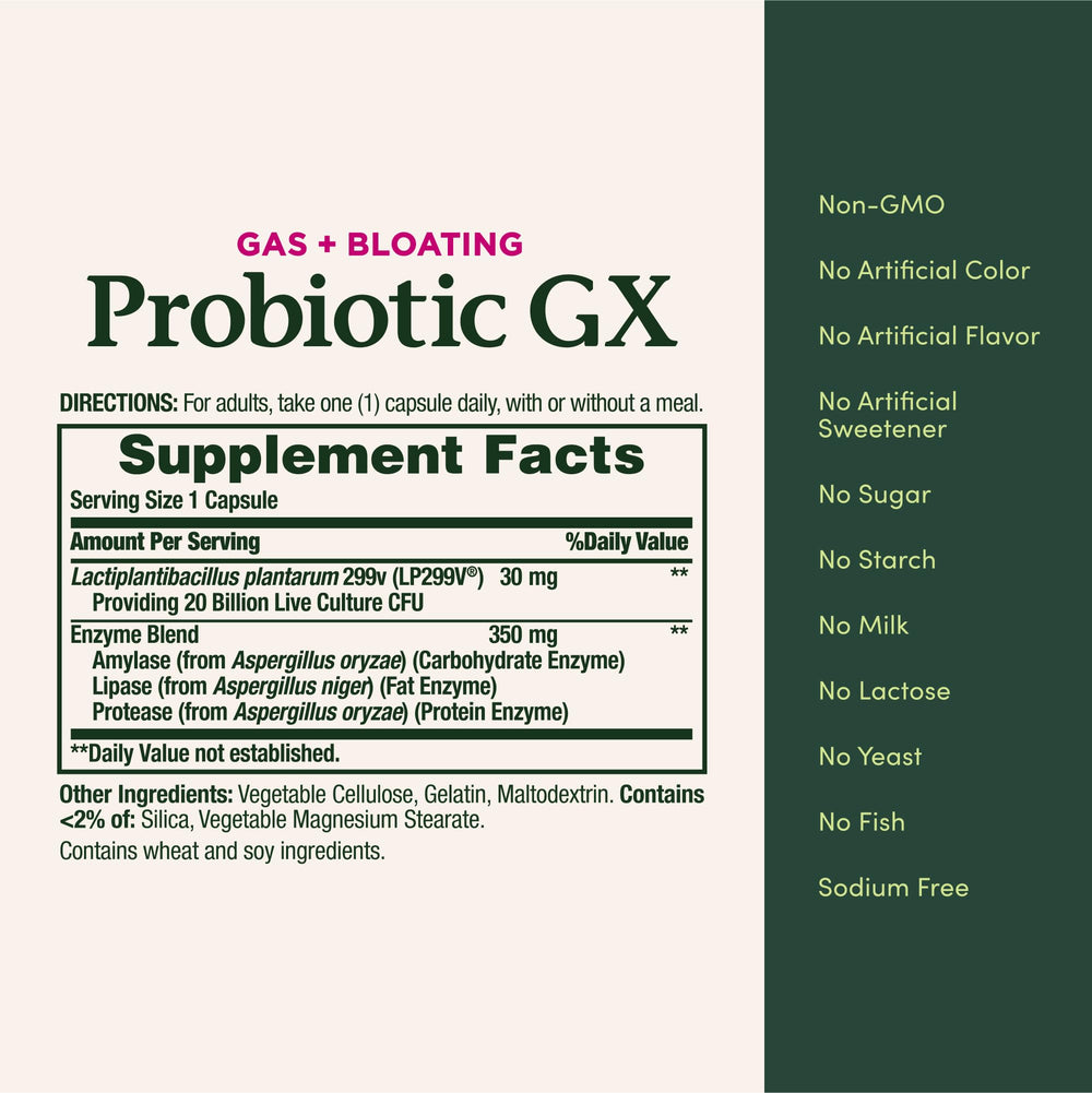 Nature's Bounty Probiotic GX on kitchen counter suggesting everyday routine