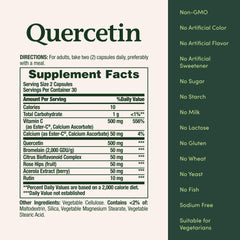 Nature's Bounty supplement facts label displaying ingredient details