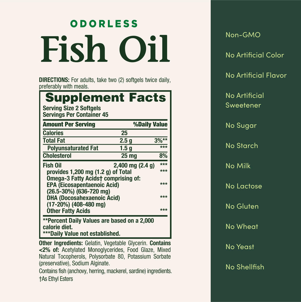 Nature's Bounty open bottle with softgels spilling to show capsule look