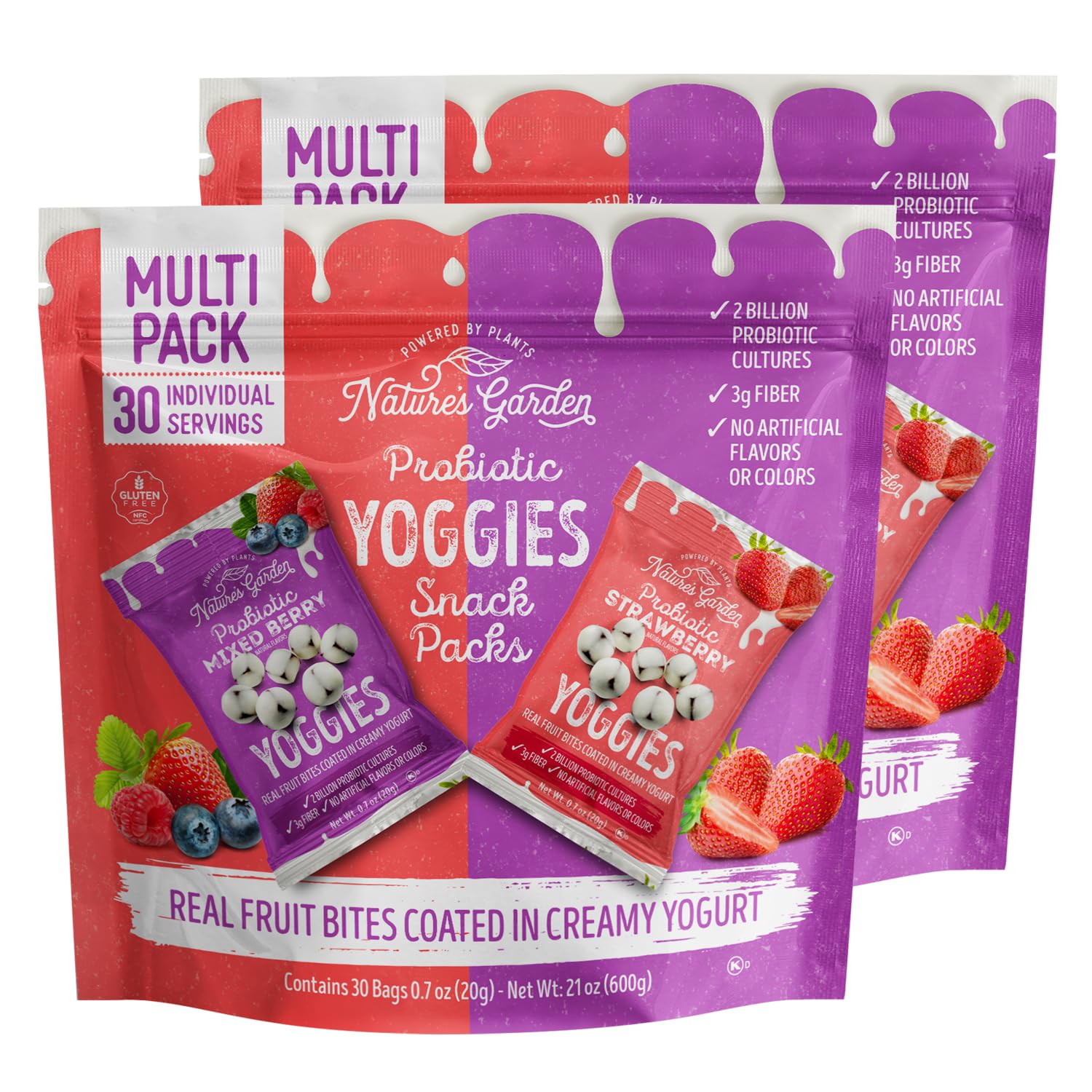 Nature's Garden front packaging showing variety pack and benefits