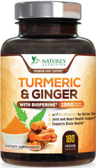 Nature's Nutrition front packaging showing product benefits and 180 capsules