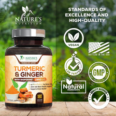 Nature's Nutrition turmeric root image illustrating organic turmeric ingredient