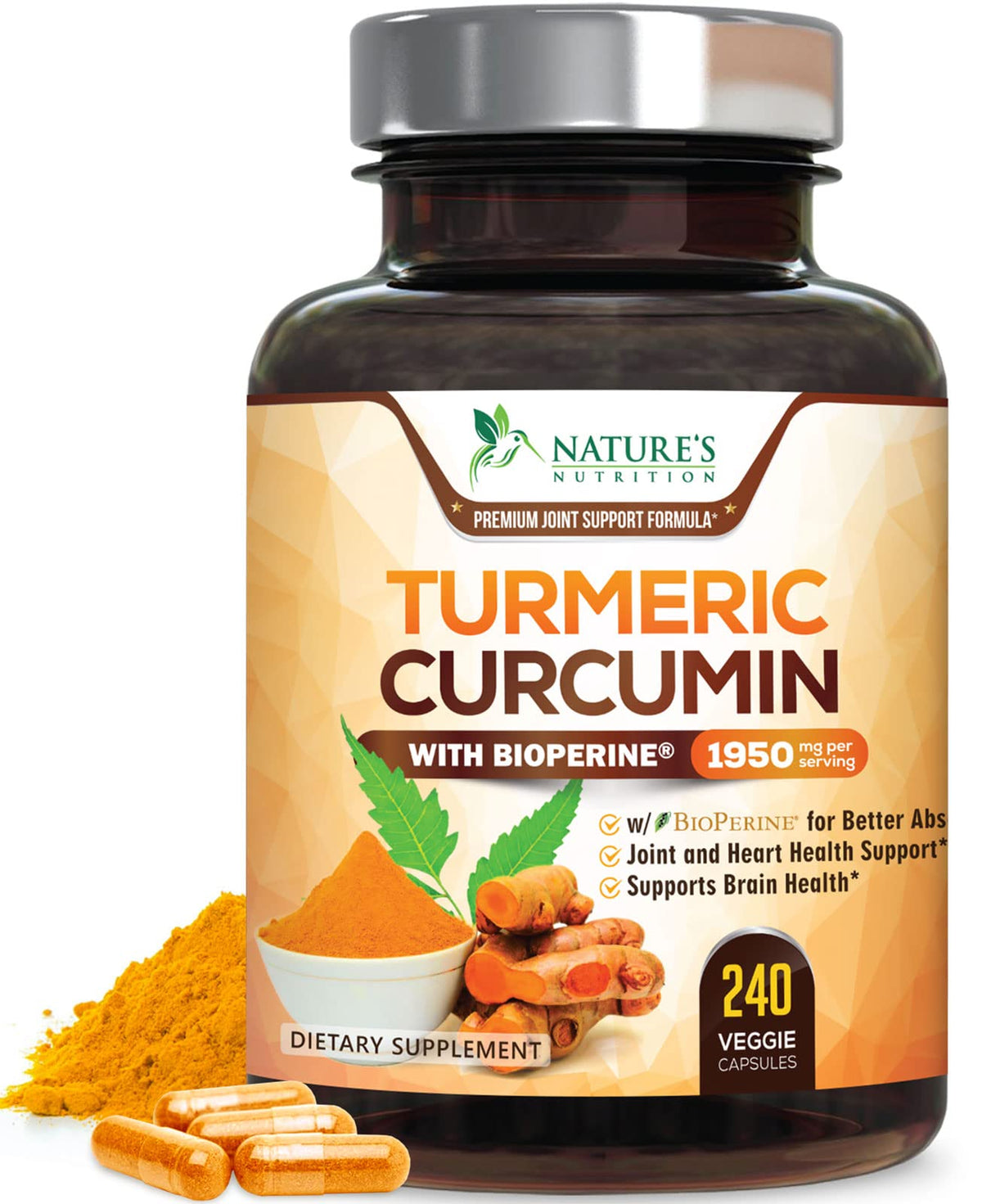 Nature's Nutrition front label showing product name and strength for clarity