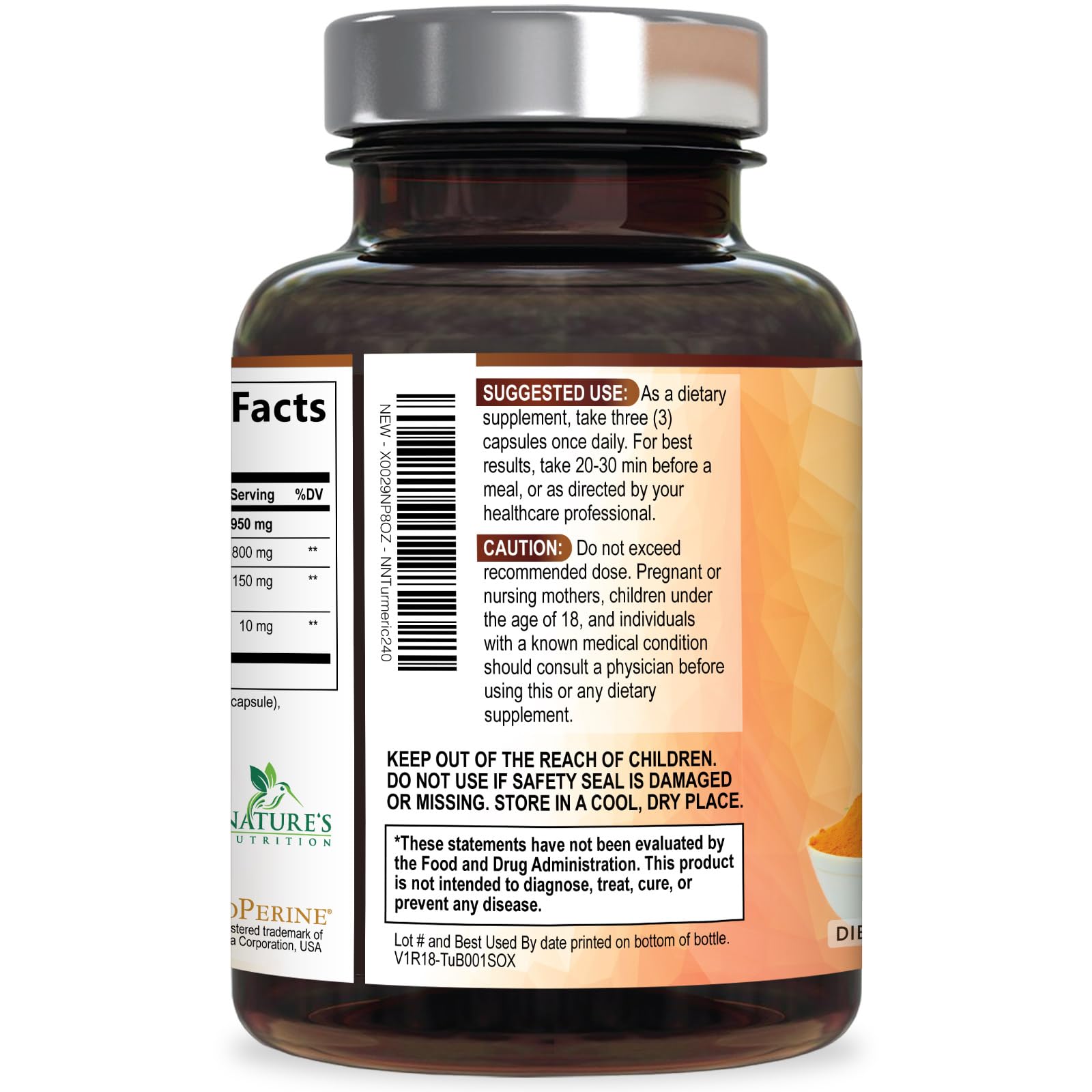 Nature's Nutrition bottle on kitchen counter in lifestyle scene promoting daily routine
