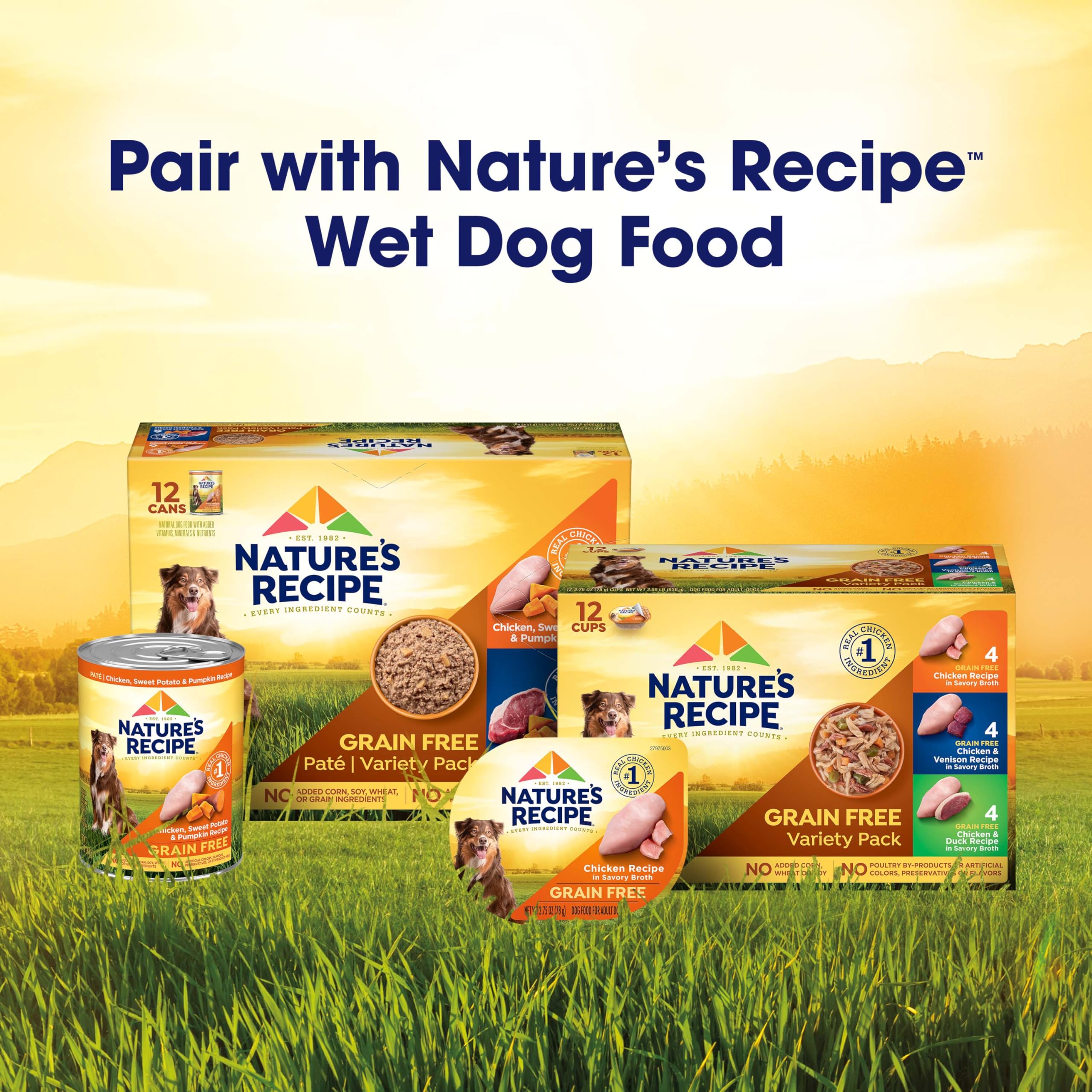 Nature's Recipe nutrition facts label close-up showing ingredient transparency