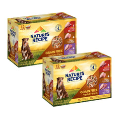 Nature's Recipe front pack image showing variety pack benefits