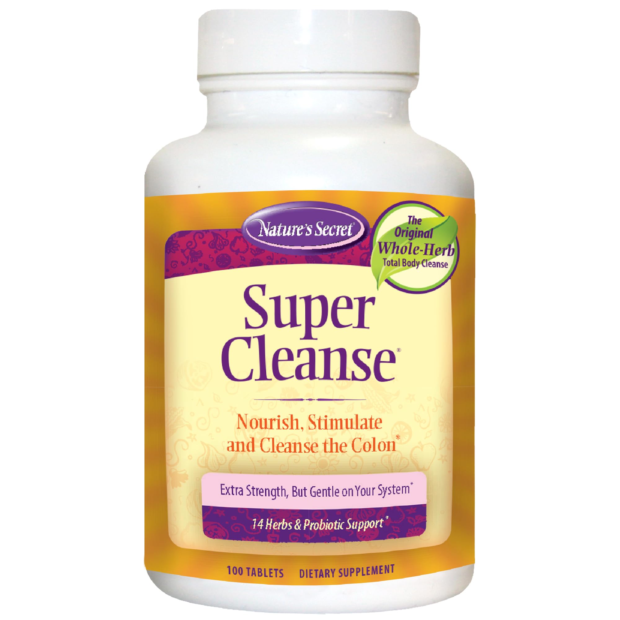 Nature's Secret front label showing product name and botanical focus for clarity