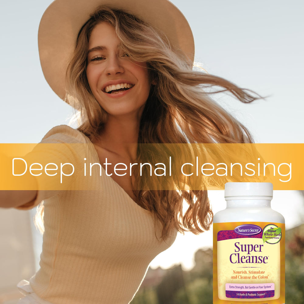 Nature's Secret bottle on bathroom counter suggesting integrated morning routine benefit