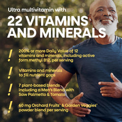 Nature's Way Alive! supplement facts panel showing vitamins and minerals list
