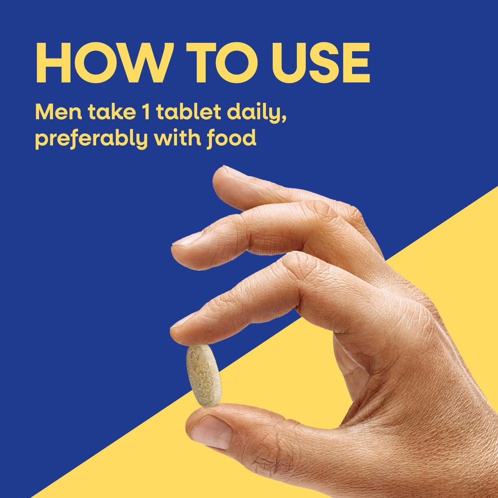 Nature's Way Alive! tablets held in hand to show tablet size and ease of use