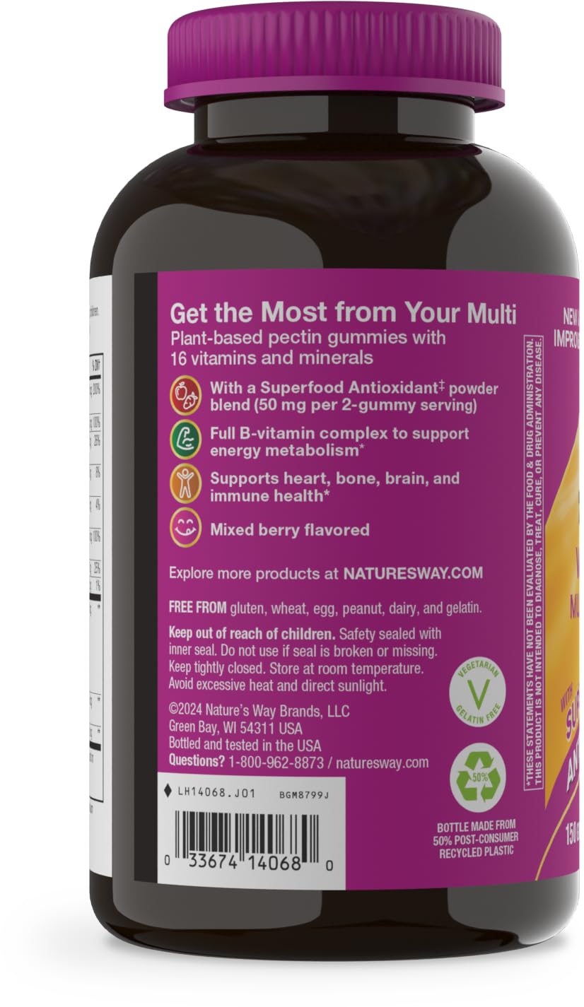 Nature's Way vegetarian pectin badge emphasizing plant-based formulation