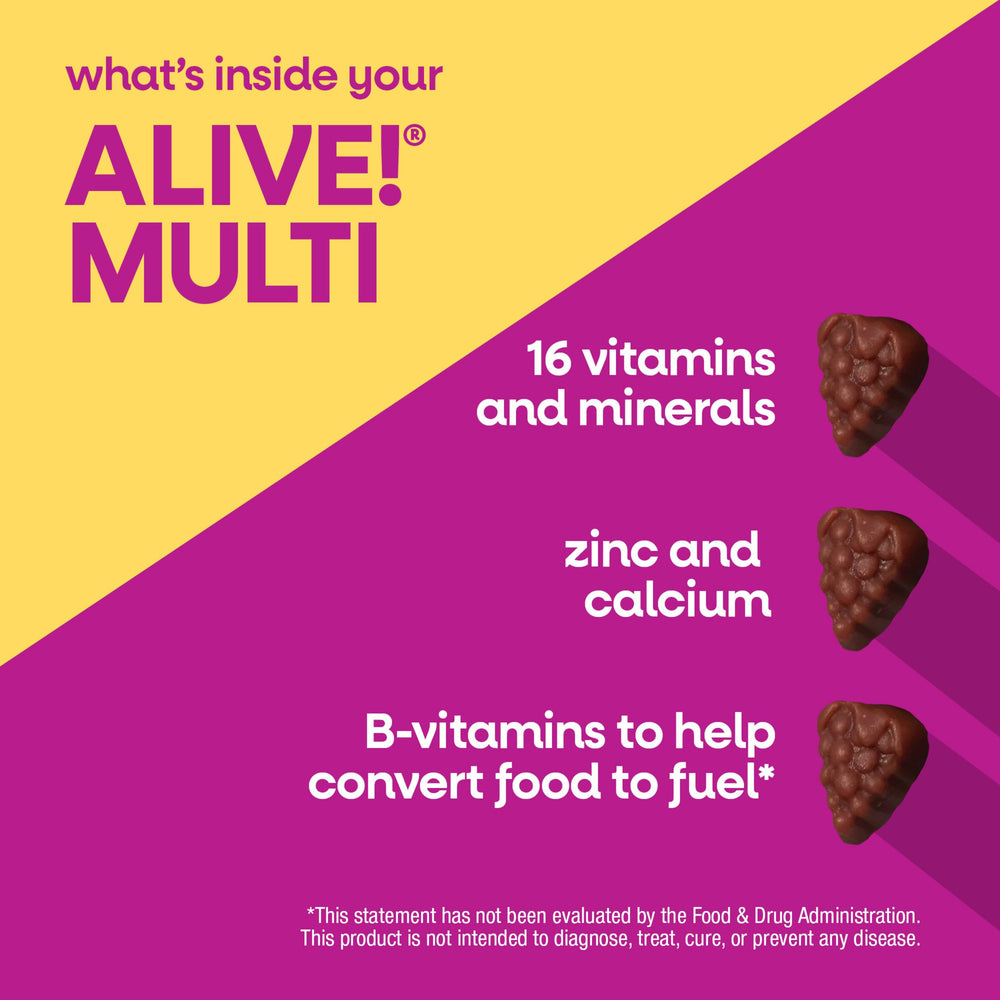 Nature's Way ingredient label highlighting vitamins, minerals, and polyphenols