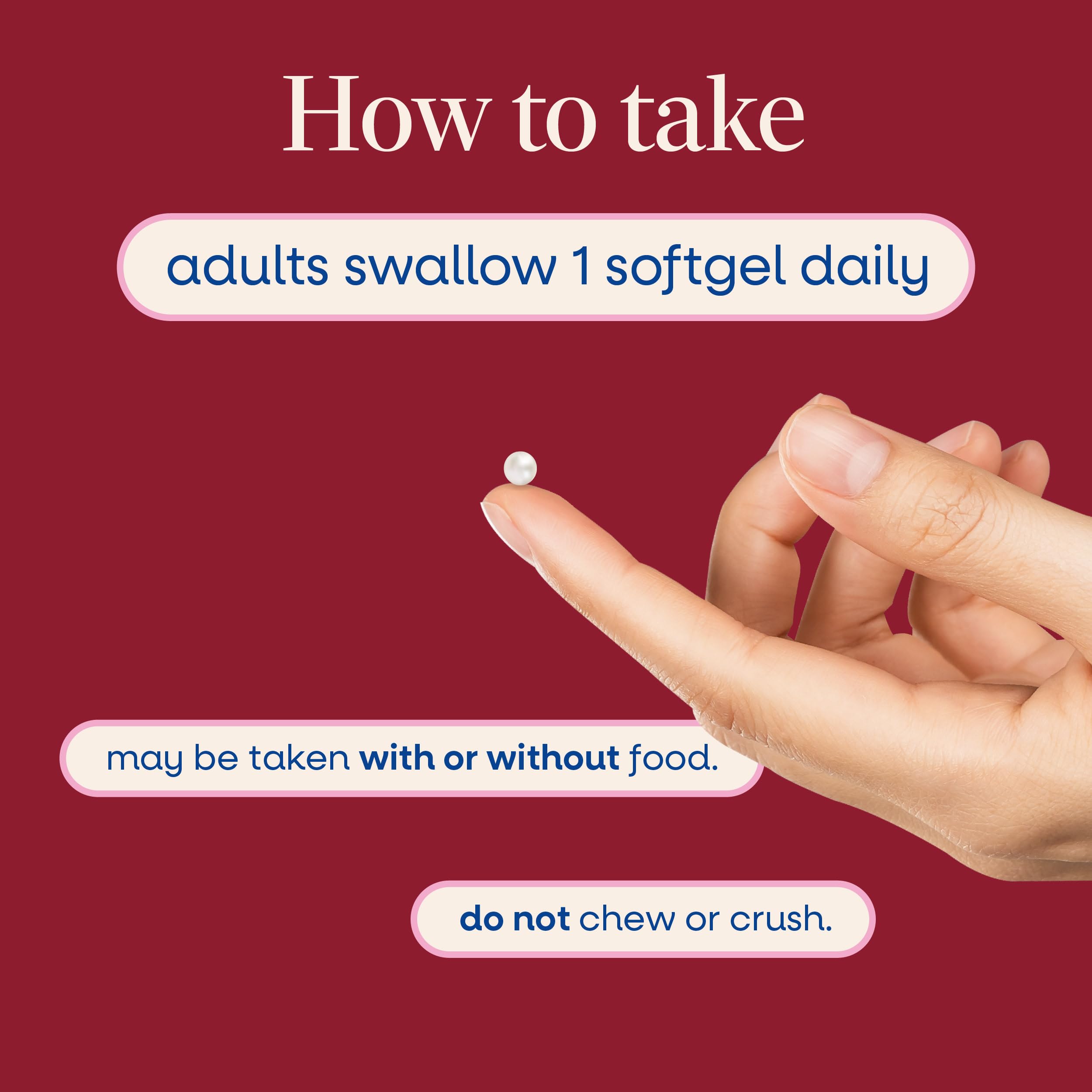 Nature's Way softgels held in a hand to show portability and daily convenience