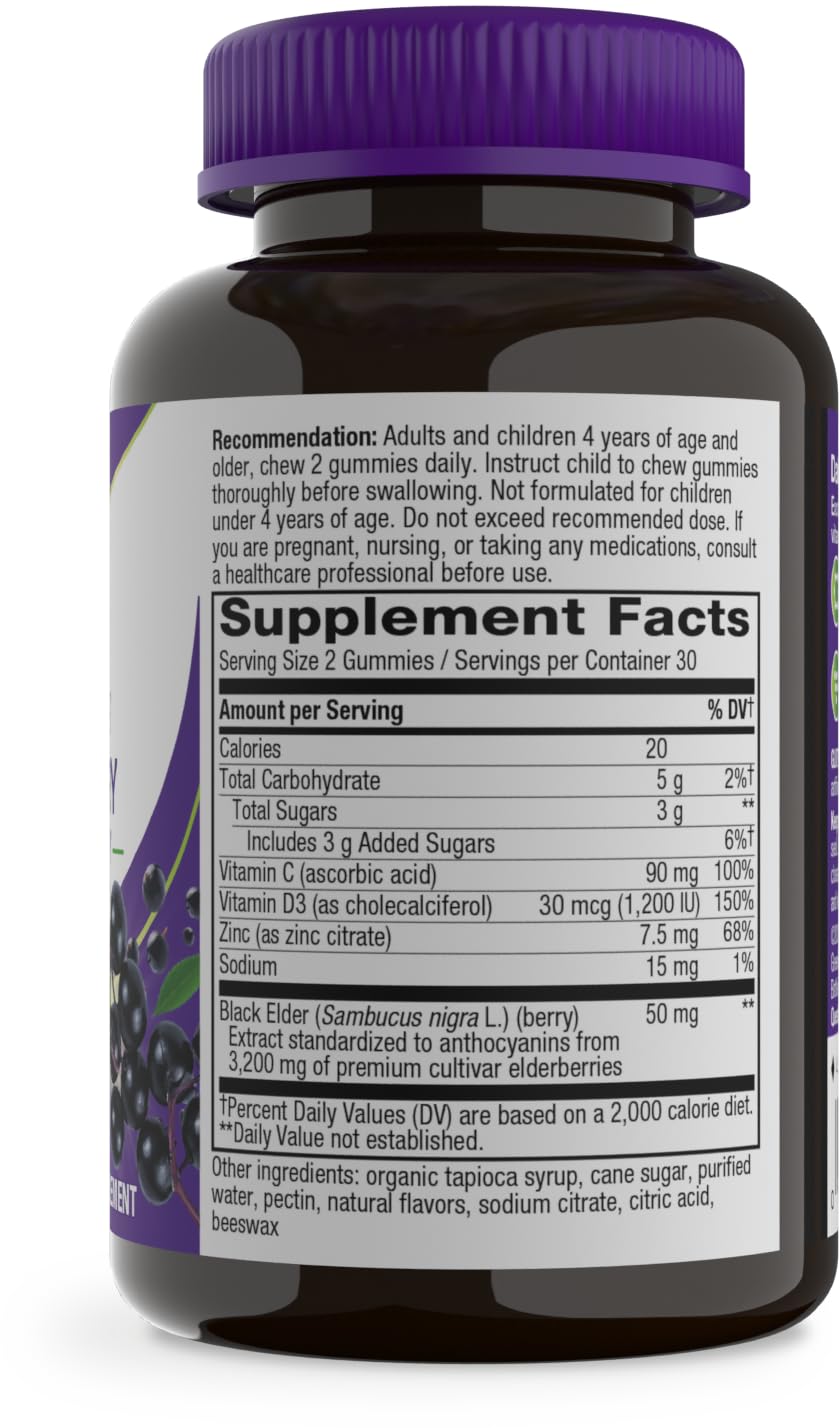 Nature's Way bottle back label showing supplemental facts and ingredient transparency