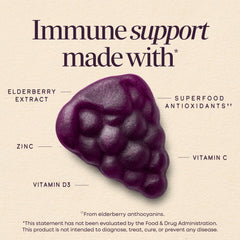 Nature's Way open bottle with purple gummies visible, easy daily use benefit