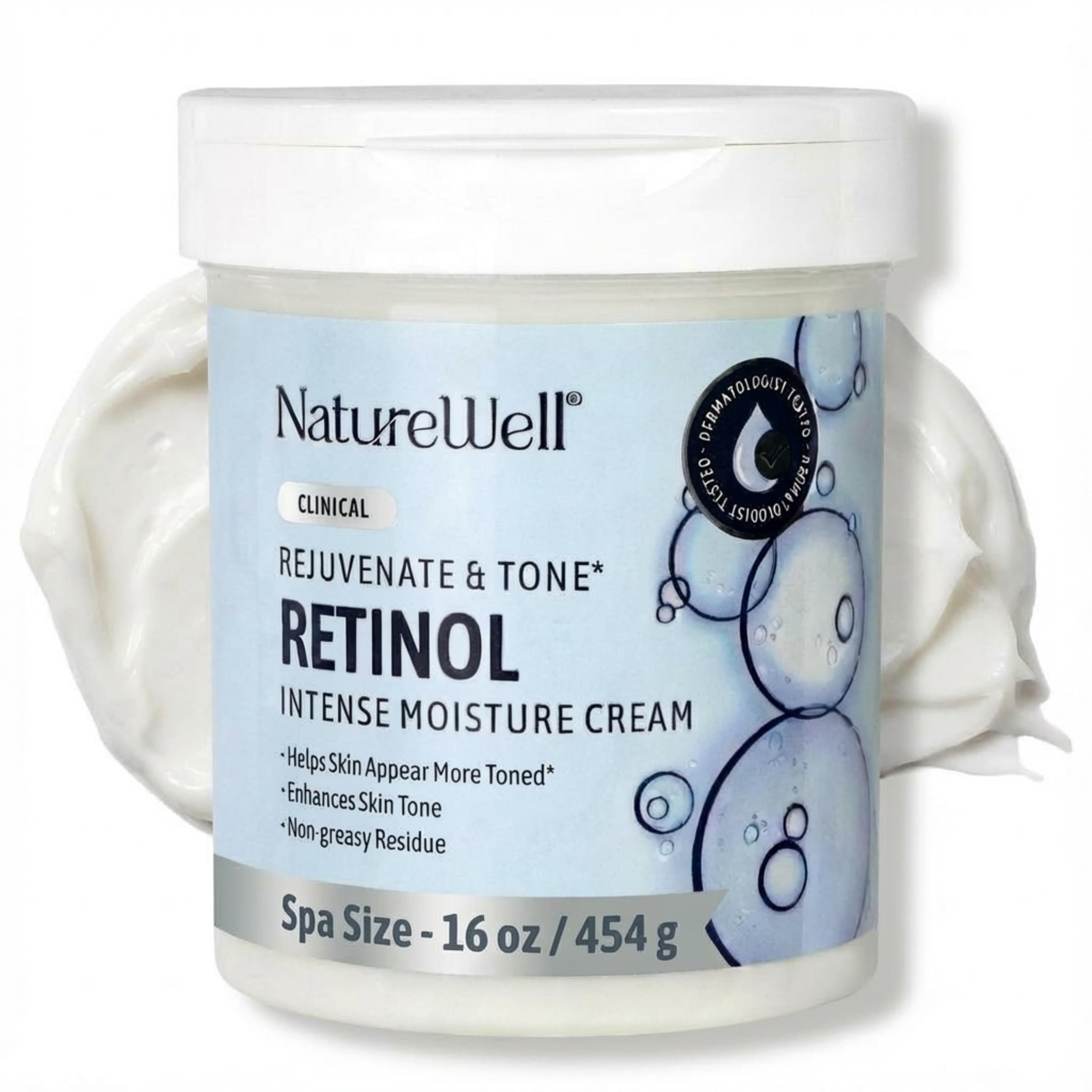 NatureWell front jar showing product and spa-size packaging benefits