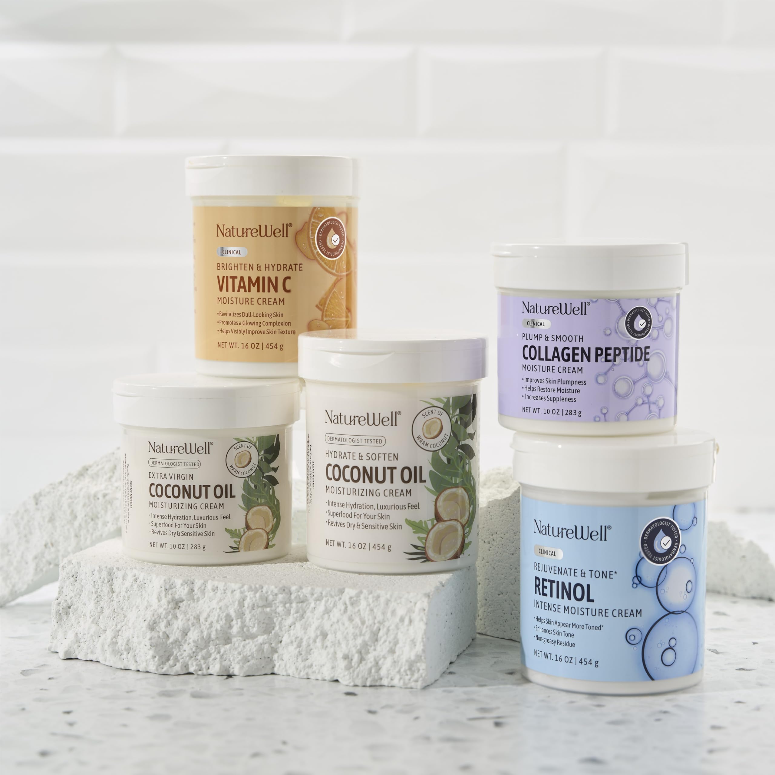 NatureWell in a spa-style setting illustrating daily self-care routine