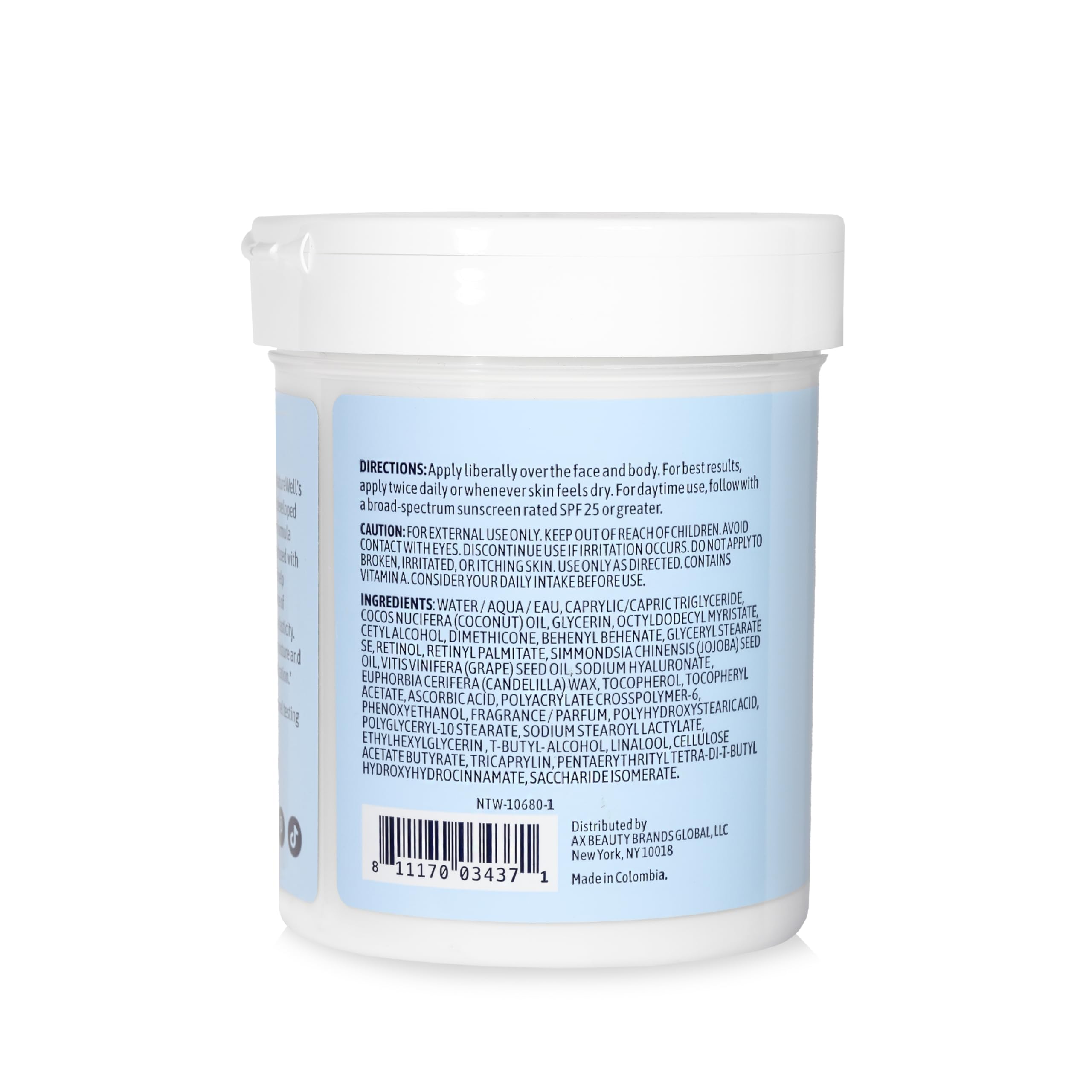 NatureWell 16 oz jar next to common items showing large spa-size value
