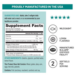 NatureWise serving spoon with softgels illustrating recommended daily serving
