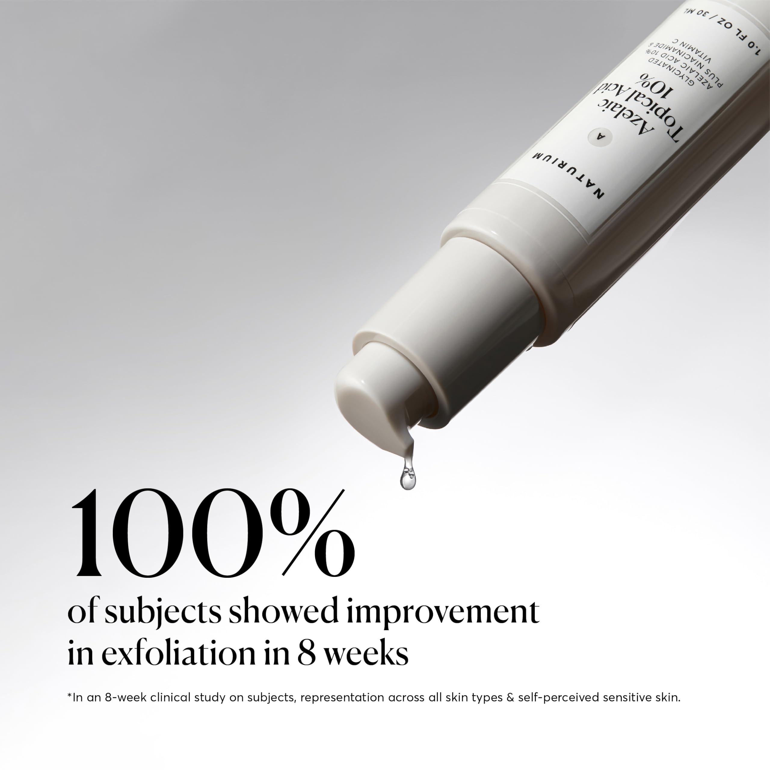 Naturium being applied to cheek illustrating targeted treatment