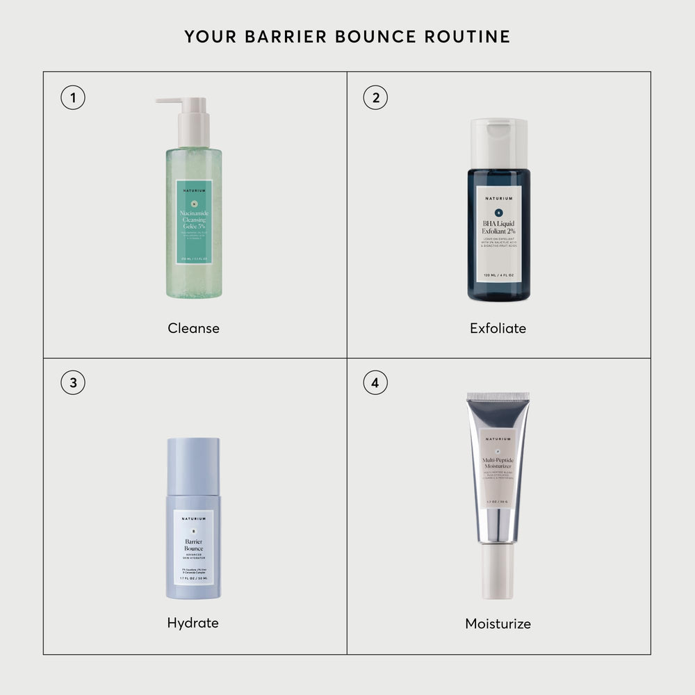 Naturium application on face showing smooth absorption and glow